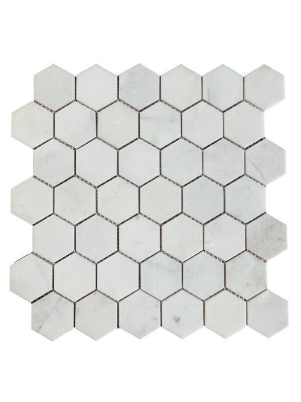 2″ Hexagon Bianco Oro Multi Finsihed