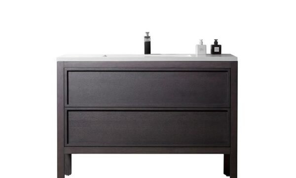 Annecy 48” Charcoal Oak Free Standing Modern Bathroom Vanity