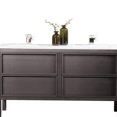 Annecy 55” Charcoal Oak Free Standing Modern Bathroom Vanity