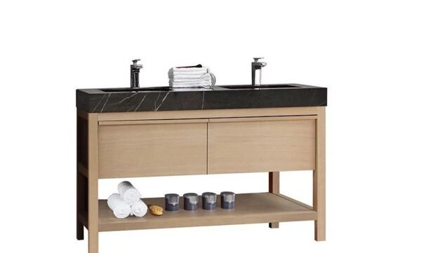 Bibury 48” White Wash Oak Free Standing Modern Bathroom Vanity