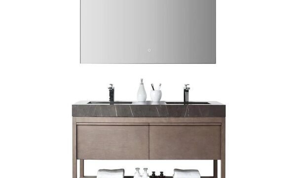 Bibury 48” Chestnut Oak Free Standing Modern Bathroom Vanity