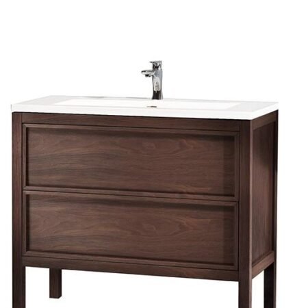 Annecy 36” Dark Walnut Free Standing Modern Bathroom Vanity